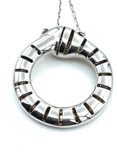 Collier Collier pendentif serpent en or 18 carats, laque et diamants 58 Facettes 250268