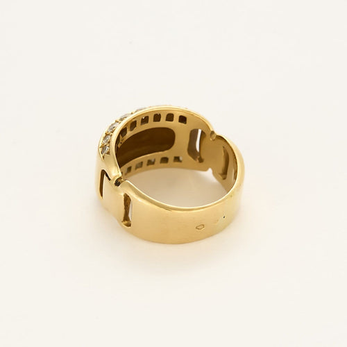 Bague 56 HERMES - Bague en or jaune et diamants 58 Facettes B250659