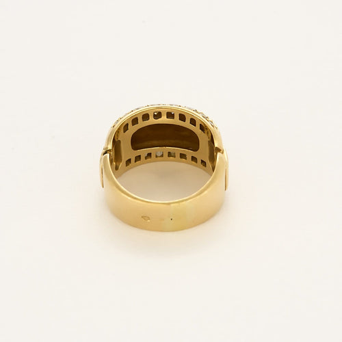Bague 56 HERMES - Bague en or jaune et diamants 58 Facettes B250659