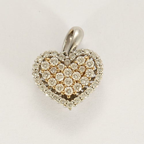 Pendentif Pendentif en or blanc et or jaune, diamants 58 Facettes B250621