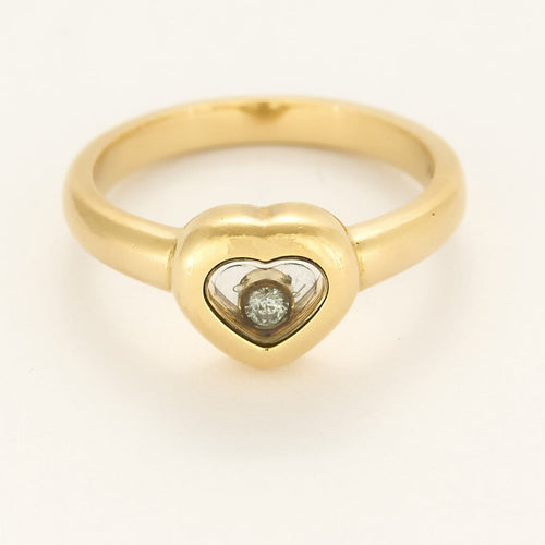 Bague 46.5 CHOPARD- Happy Diamonds - Bague en or jaune et diamant 58 Facettes B260054