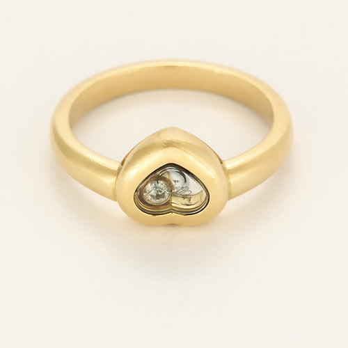 Bague 46.5 CHOPARD- Happy Diamonds - Bague en or jaune et diamant 58 Facettes B260054
