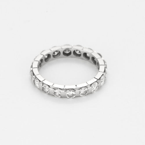 Bague 51 Alliance américaine - Bague en platine 950 et diamants 58 Facettes B260048
