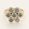 Bague 56 Bague er jaune et or blanc, diamants et saphirs 58 Facettes B260068