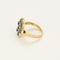 Bague 56 Bague er jaune et or blanc, diamants et saphirs 58 Facettes B260068