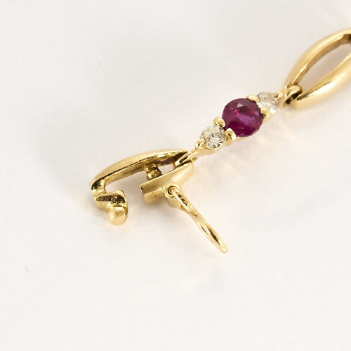 Bracelet Bracelet en or jaune ,rubis et diamants 58 Facettes B260107