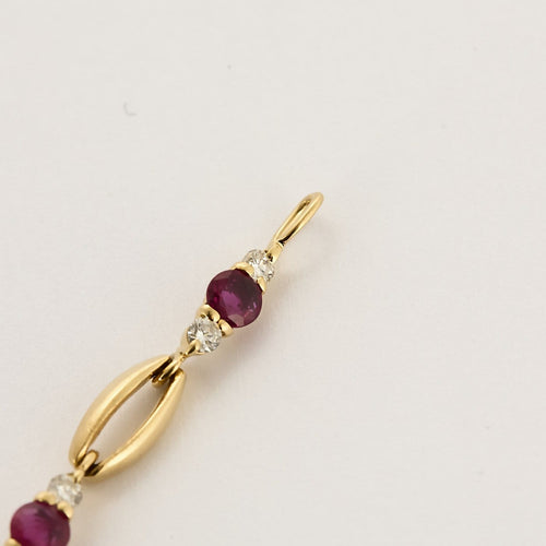 Bracelet Bracelet en or jaune ,rubis et diamants 58 Facettes B260107