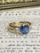 Bague 55 Bague en or jaune 18K sertie d’un saphir non chauffé et diamants 58 Facettes 237