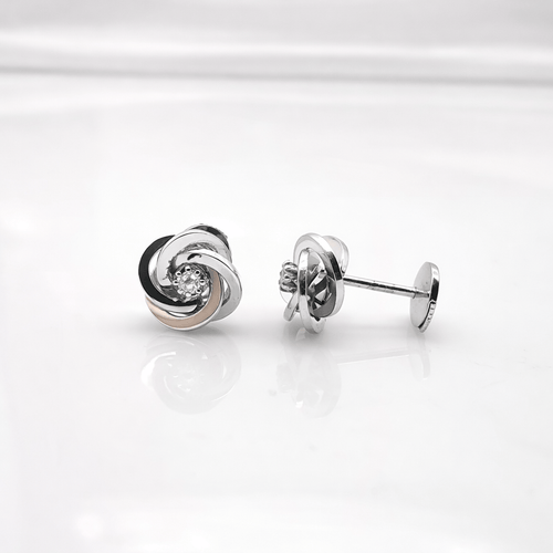 Boucles d'oreilles Boucles d'oreilles en or blanc 18 carats et diamants taille brillant 58 Facettes Boucles d'oreilles or blanc & diamants