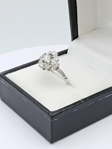Bague 49 Bague Art déco en platine sertie de diamants 58 Facettes VALOIR/527