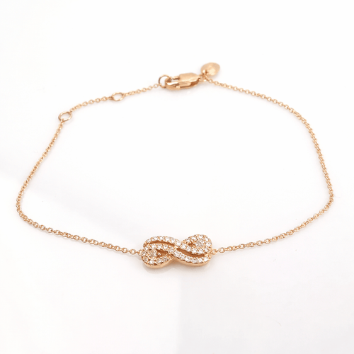 Bracelet Guérin - Bracelet en or rose 18 carats et diamants 58 Facettes Bracelet signé Guérin en or rose 18K et diamants