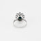 Bague 48 Bague marguerite or blanc, saphir 1,69ct et diamants 58 Facettes GU205