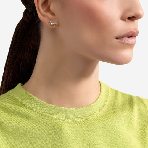 Boucles d'oreilles DODO - Boucle d’oreille clou Nœud marin en argent 925 58 Facettes UKA000061SO
