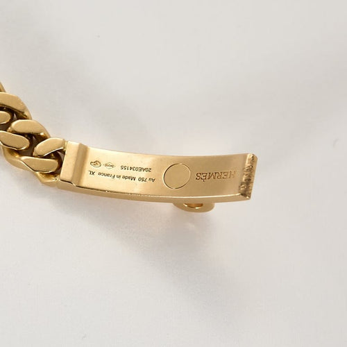 Bracelet Hermès Kelly - Bracelet gourmette en or rose 750 serti de diamants 58 Facettes LP1376/