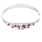 Bracelet Bracelet jonc ouvrant rubis et diamants en or blanc 750 58 Facettes LP1345/