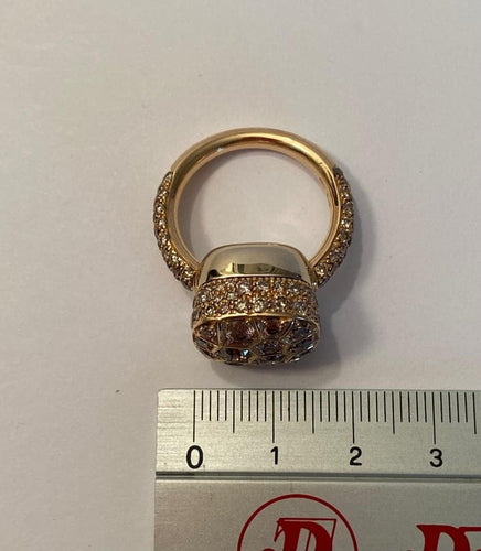 Bague 55 Nudo Assoluto - Bague en or rose et or blanc 18K diamants bruns 58 Facettes AZ-FOVA-PAC2026O6000DBR
