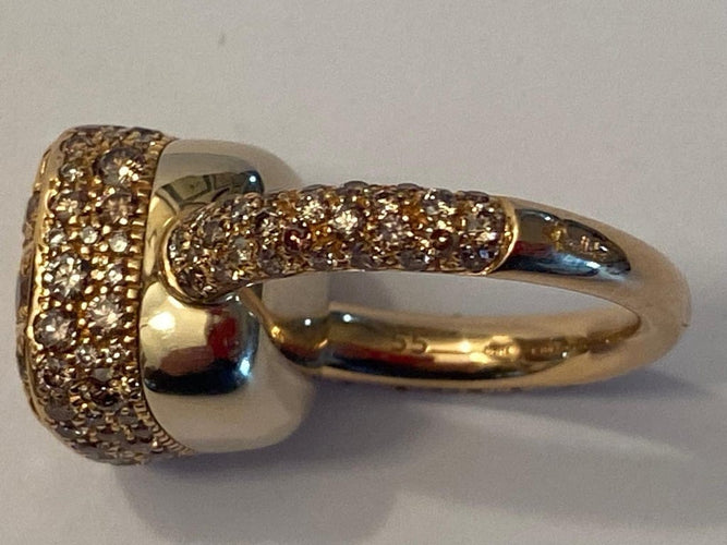 Bague 55 Nudo Assoluto - Bague en or rose et or blanc 18K diamants bruns 58 Facettes AZ-FOVA-PAC2026O6000DBR