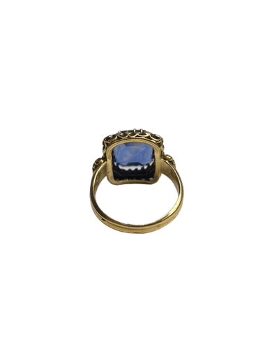 Bague 52 Bague en or jaune 18K avec saphir du Sri Lanka et perles (T52) 58 Facettes 250329
