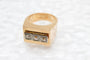 Bague 62 Chevalière - Bague en or 750 et platine avec diamants 58 Facettes 250301