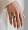 Bague 53 Solitaire - Bague en or blanc avec tourmaline verte et diamants 58 Facettes 417 50434