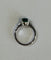 Bague 53 Solitaire - Bague en or blanc avec tourmaline verte et diamants 58 Facettes 417 50434