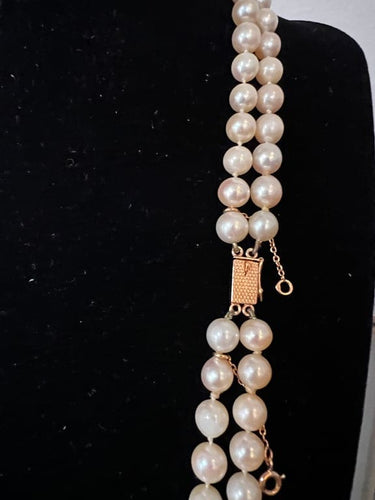 Collier Collier double rang 152 perles de culture en or 18k 58 Facettes 933