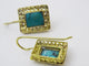 Boucles d'oreilles Boucles d'oreilles ethniques artisanales en or 18 carats et turquoise africaine 58 Facettes earrings 8