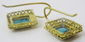 Boucles d'oreilles Boucles d'oreilles ethniques artisanales en or 18 carats et turquoise africaine 58 Facettes earrings 8