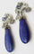 Boucles d'oreilles Art déco - Boucles d’oreilles en or 14 carats lapis-lazuli et saphir 58 Facettes earrings 12