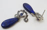 Boucles d'oreilles Art déco - Boucles d’oreilles en or 14 carats lapis-lazuli et saphir 58 Facettes earrings 12