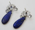 Boucles d'oreilles Art déco - Boucles d’oreilles en or 14 carats lapis-lazuli et saphir 58 Facettes earrings 12