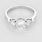 Bague 53 Élégant solitaire en or blanc et diamants 58 Facettes B23-283