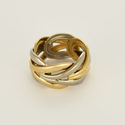 Bague 55 CHRISTOFLE - Belle bague en or jaune et argent 58 Facettes B250658