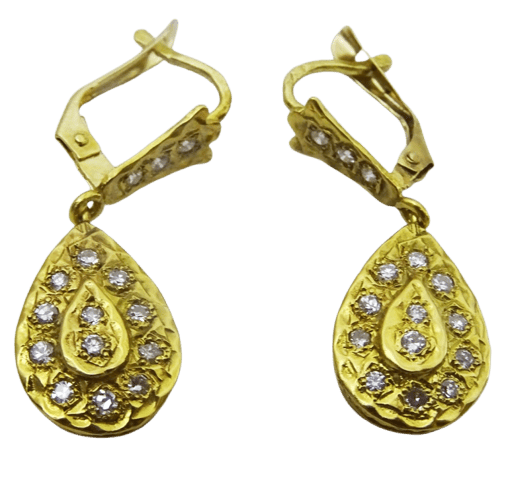 Boucles d'oreilles Boucles d’oreilles artisanales style marocain en or 18 carats et diamants 58 Facettes earrings 21