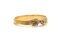 Bague 56 Bague contemporaine en or jaune 18 carats et diamants taille brillant 58 Facettes 23544