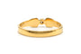 Bague 56 Bague contemporaine en or jaune 18 carats et diamants taille brillant 58 Facettes 23544