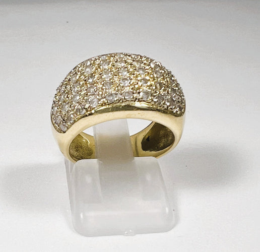 Bague 51 Bague bandeau en or 18 carats et diamants 58 Facettes 280