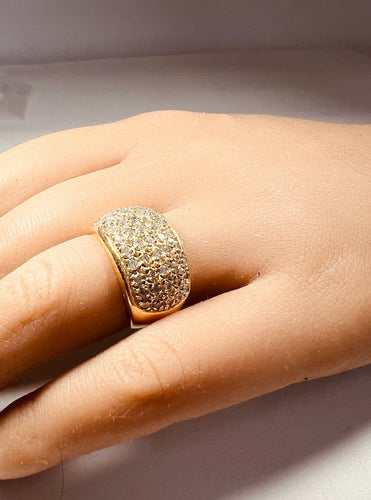 Bague 51 Bague bandeau en or 18 carats et diamants 58 Facettes 280