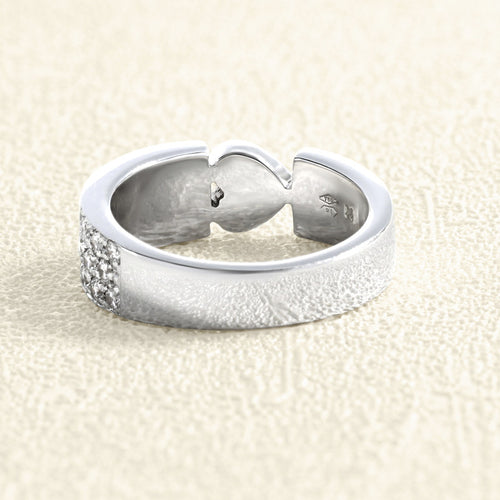 Bague 54 Piaget - Bague Cœur en or gris et diamants 58 Facettes OC-61E00520