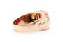 Bague 64 Bague Art déco en or jaune 18 carats, rubis synthétique et diamants 58 Facettes 22692