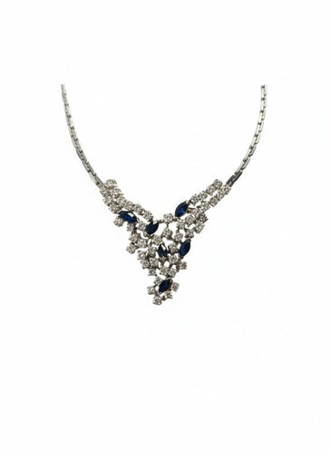 Collier Collier ras-de-cou vintage - Collier en or 18K avec diamants et saphirs 58 Facettes E58