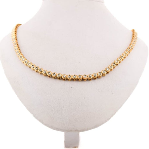 Collier Collier vintage - Collier en or jaune 18 ct et diamants 58 Facettes CL108 (00249)