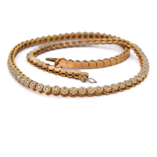 Collier Collier vintage - Collier en or jaune 18 ct et diamants 58 Facettes CL108 (00249)