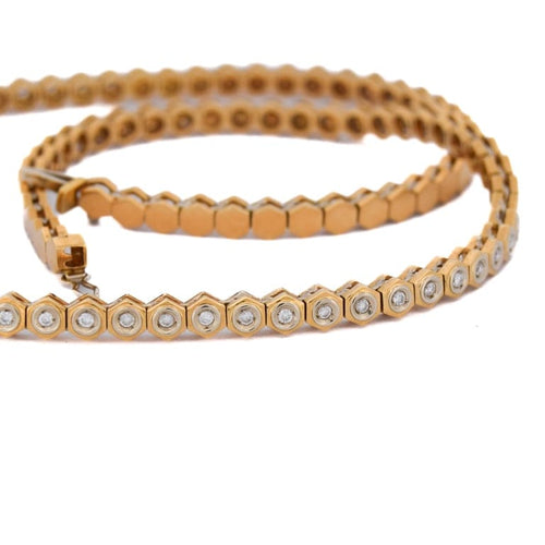 Collier Collier vintage - Collier en or jaune 18 ct et diamants 58 Facettes CL108 (00249)