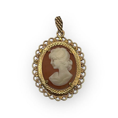 Pendentif Pendentif camée en or jaune 750 58 Facettes 149066404