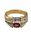 Bague 62 Bague vintage en or jaune 18 ct, rubis et diamants 58 Facettes CV-014