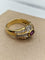 Bague 62 Bague vintage en or jaune 18 ct, rubis et diamants 58 Facettes CV-014