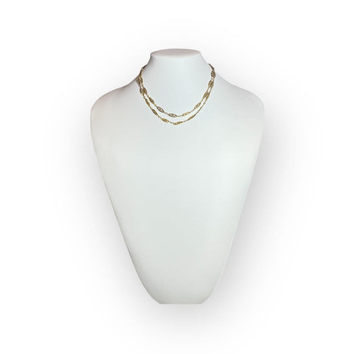 Collier Sautoir/collier double maille filigrane en or jaune 750 58 Facettes 149066874