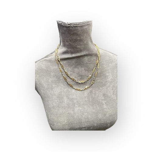 Collier Sautoir/collier double maille filigrane en or jaune 750 58 Facettes 149066874