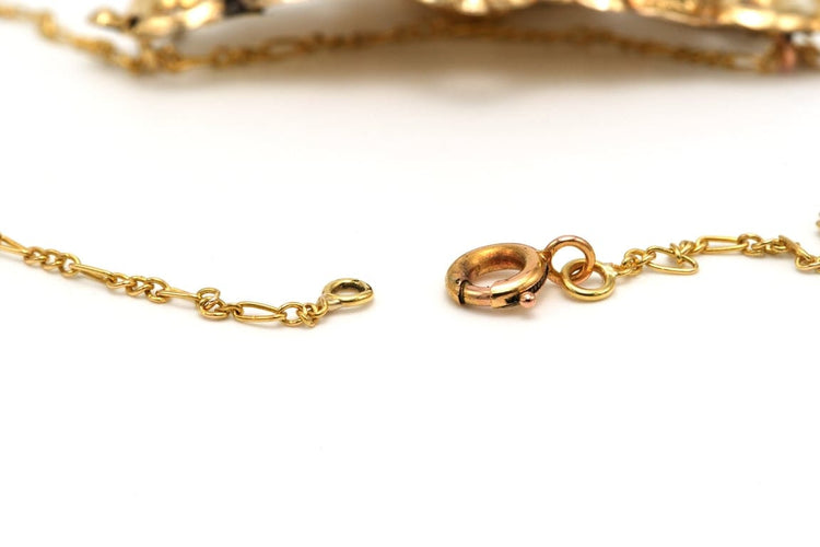 Collier Collier Napoléon III en or jaune 18 carats, perles et turquoises 58 Facettes 23352